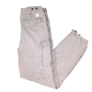 American Eagle Slim Lived-In Cargo Pants Mens 32x34 Fit 32x29 Gray Distressed